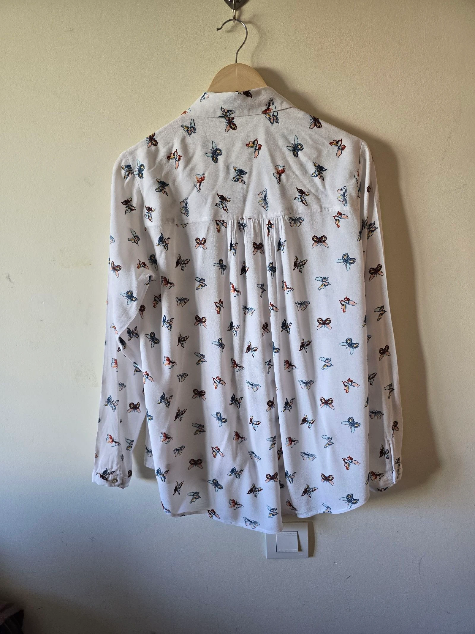 Chemise/Blouse Springfield Taille 42 - Imprimé papillons blancs – photo 2